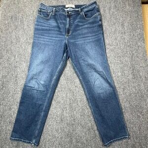 Hollister Ultra High-Rise 90s Straight Jeans Womens 16L W33 Long Medium Wash